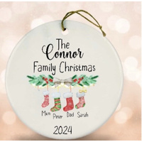 Personalised Ceramic Ornament Gift Bauble #1