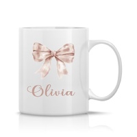 Bow Ceramic Mug Personalised 