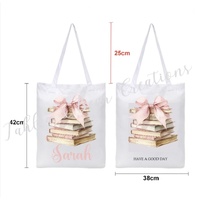 Book stack Bow Tote Bag