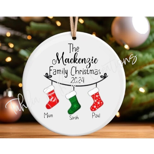 Personalised Ceramic Ornament Gift Bauble #2